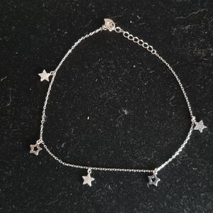 .925 Sterling Silver Star Anklet, Jewelry
